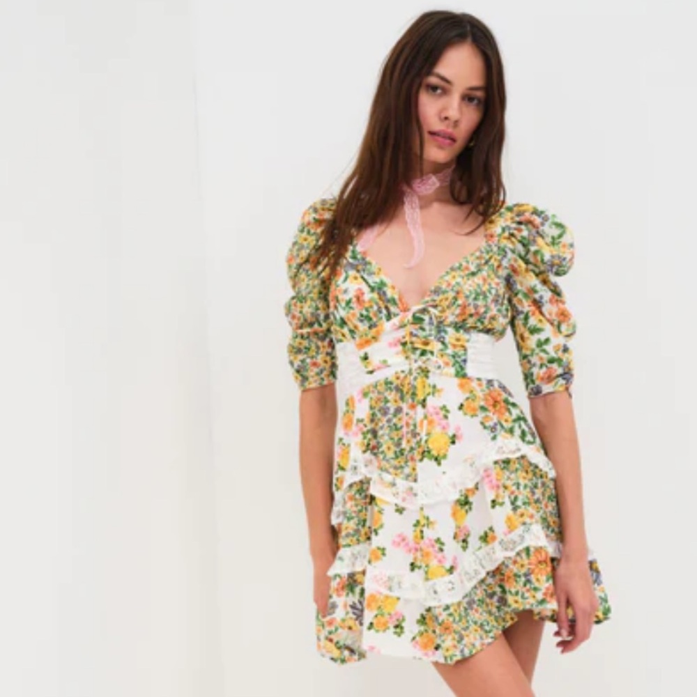 For Love and Lemons Rosalyn Mini Dress
